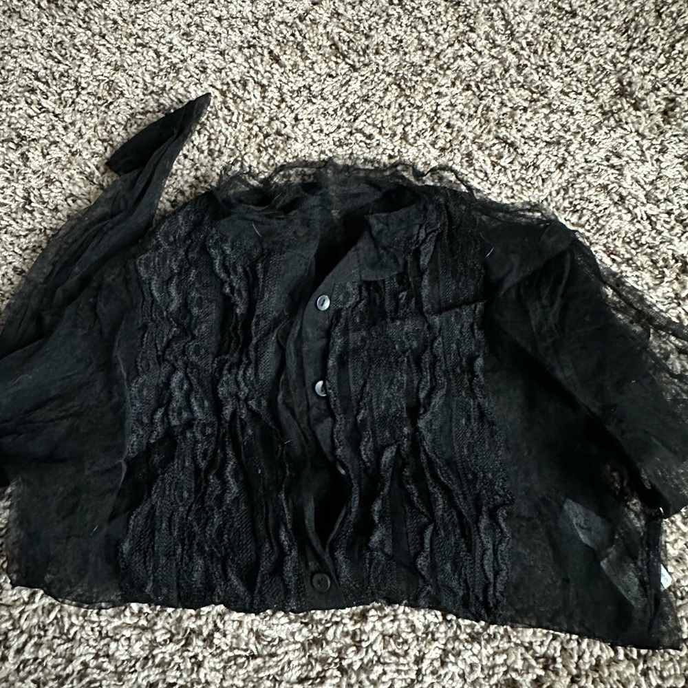 See through button down top - Picture 2 of 2